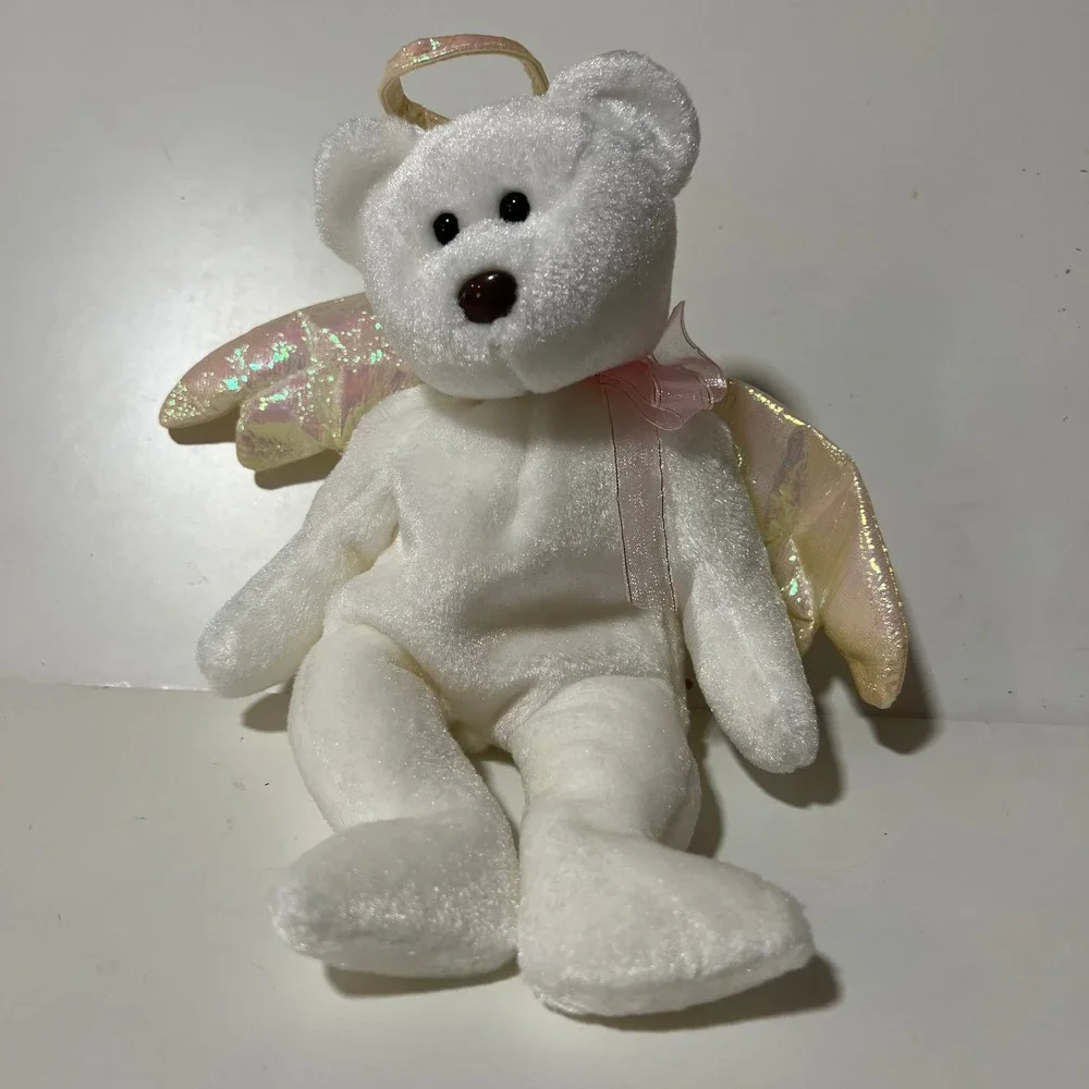 Ty Beanie Babies Angel Bear Lot Halo‎ Halo II Herald White Plush Wings 1998-2002